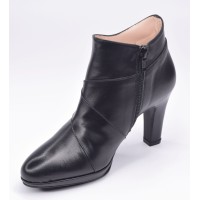 Chaussure, low boots, femme petite pointure, F1770, Brenda Zaro, noir, vue diagonale côté intérieur