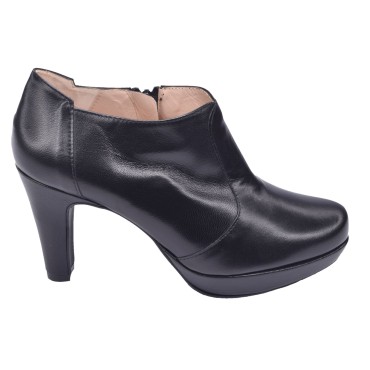 Chaussure, low boots, femme petite pointure, F97509, Brenda Zaro, noir, vue profil