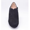 Chaussure, Low Boots, femme petite pointure, daim, noir, F97509, Brenda Zaro, vue avant