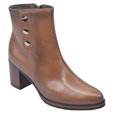 Bottines Cuir Lisse Taupe, 5185, Plumers