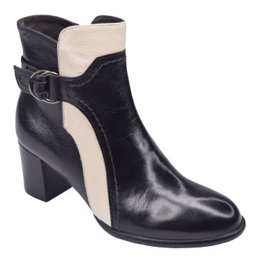 Chaussure, bottines, 5174, Plumers, femme petite pointure, noir, vue diagonale