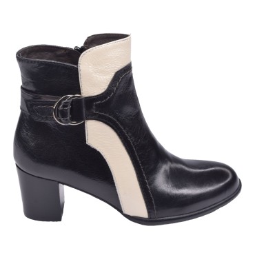 Chaussure, bottines, 5174, Plumers, femme petite pointure, noir, vue profil