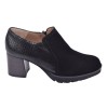 Chaussure, low boots, 4078, Plumers, femme petite pointure, noir, vue profil