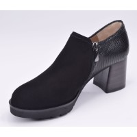 Chaussure, low boots, 4078, Plumers, femme petite pointure, noir, vue diagonale intérieur