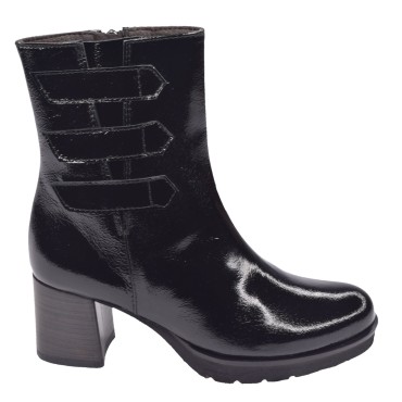 Chaussure, bottines, femme petite pointure, 5151, Plumers, noir, vue profil