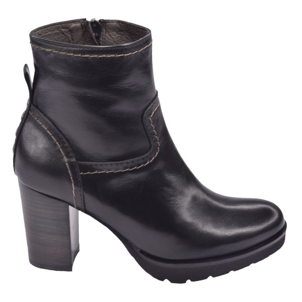 Chaussure, bottines, femme petite pointure, noir, 5180, Plumers, vue profil