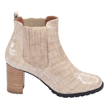 Cream patent hotsell ankle boots