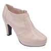 Low Boots Cuir Lisse Nude Clair, F97509, Brenda Zaro