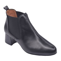 Boots Style Chelsea Cuir Lisse Noir, T1758D, Brenda Zaro