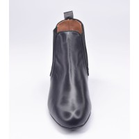 Boots Style Chelsea Cuir Lisse Noir, T1758D, Brenda Zaro
