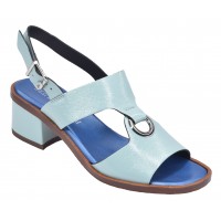 Sandales cuir verni craquelé bleu clair, 3555, Plumers, femme petite pointure