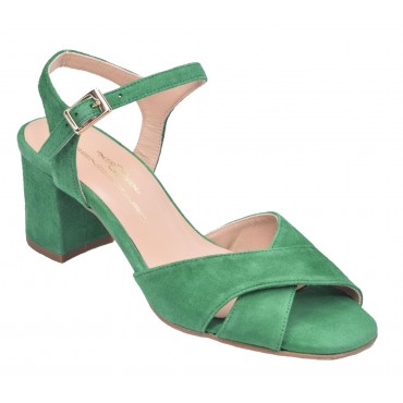 Sandales Daim Vert, 3241, Brenda Zaro, Femme Petites Tailles 32 33 34 35