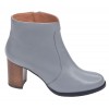 Bottines Cuir Lisse Gris, 3897CA, Brenda Zaro, femme petite pointure 32 33 34 35