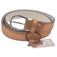 Centure Cuir Brillant, Cuivre, Charlay Stone, BL634 Mona