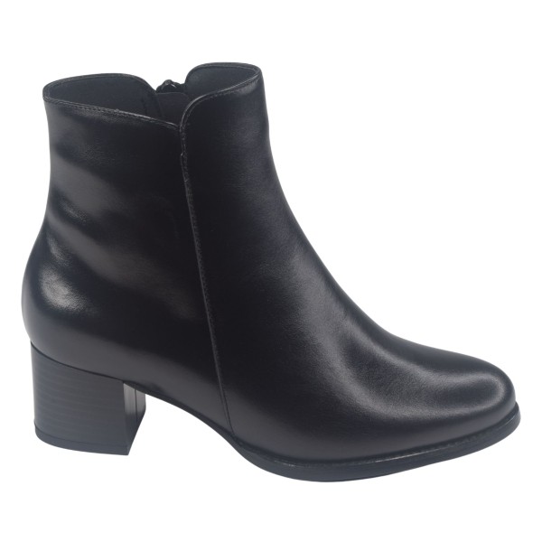 Bottines, Cuir Lisse Noir, 245445, Piesanto, petite pointure 33 34