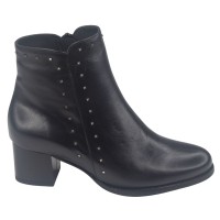 Bottines, Cuir Lisse Noir, 245442, Piesanto, femme petite pointure 33 34