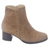 Bottines, Cuir Suédine Taupe, 245442, Piesanto, femme petite pointure 33 34