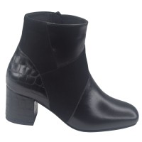 Bottines Trio de cuir noir, 215316, Piesanto, femme petites tailles 33 34