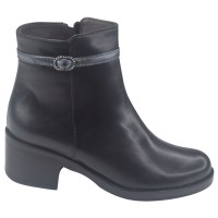 Bottines Cuir Lisse Noir, 5435, Plumers, femme petites pointures 32 33 34