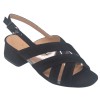 Sandales Cuir Suédine Noir, 34723, Mella Italie, femme petites pointures 33 34 35