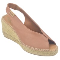 Sandales Compensées, Cuir Lisse Cognac, Laila-P, Toni Pons, 33 34 35