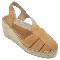 Espadrilles Compensées , Daim Cognac, Trapa, Toni Pons, 33 34 35
