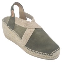 Espadrilles Compensées , Daim Caqui, Tona, Toni Pons, petites tailles 33 34 35