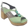Sandales Plateforme, Cuir Craquelé Vert, 3997, Plumers, 32 33 34 35