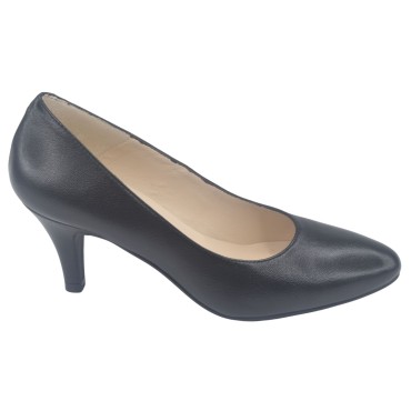 Escarpins Cuir Lisse Noir, Niza, Mella, chaussure femme petite pointure