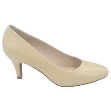 Escarpins Cuir Lisse Beige, Niza, Mella, chaussure femme petite pointure