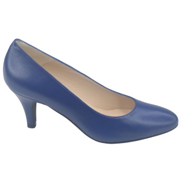 Escarpins Cuir Lisse Bleu Marine, Niza, Mella, chaussure femme petite pointure