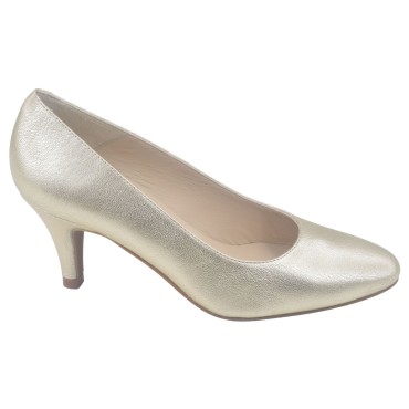 Escarpins Cuir Lisse Or, Niza, Mella, mariage petite pointure