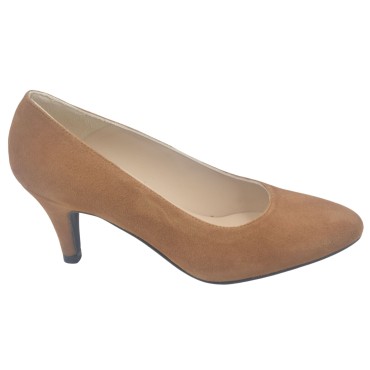 Escarpins Daim Camel, Niza, Mella, chaussure petite taille