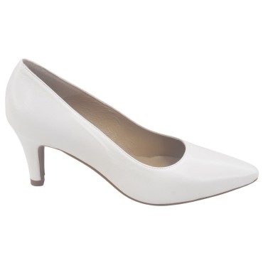 Escarpins Cuir Lisse Blanc, Lyon, Mella, mariage, mariée, petites pointures