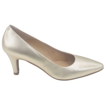 Escarpins Cuir Lisse Or, Lyon, Mella, chaussure mariage, mariée, petite taille