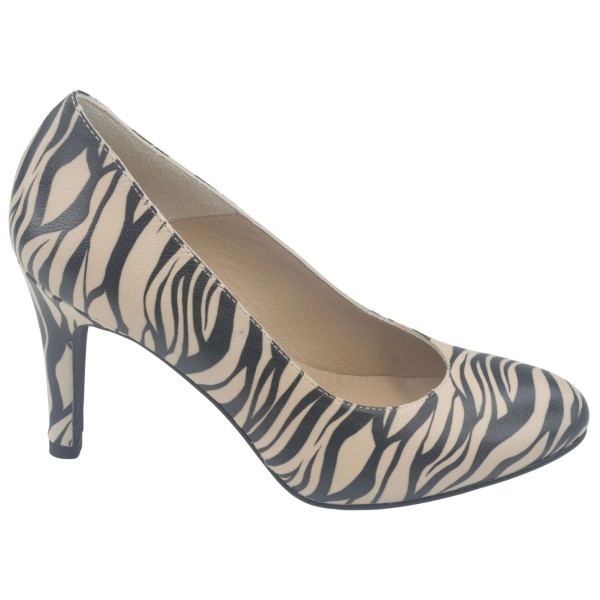Escarpins Cuir Imprimé Zèbre, Paris, Mella, femme petite pointure Escarpins Cuir Imprimé Zèbre, Paris, Mella, femme petite pointure