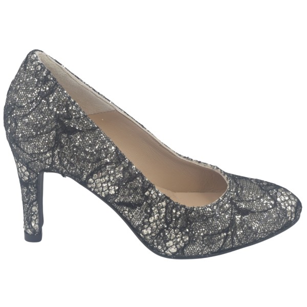 Escarpins Dentelle Paillettes Noires, Paris, Mella, chaussures soirée petites pointures Escarpins Dentelle Paillettes Noires, Paris, Mella, chaussures soirée petites pointures