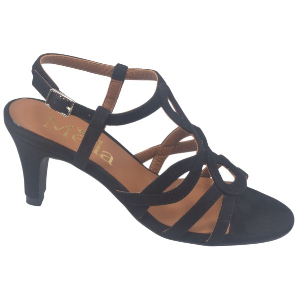 Sandales Cuir Suédine Noir, Claudia, Mella, femme petites pointures 32 33 34 Sandales Cuir Suédine Noir, Claudia, Mella, femme petites pointures 32 33 34