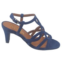 Sandales Cuir Suédine Bleu Marine, Claudia, Mella, petite pointure femme 32 33 34