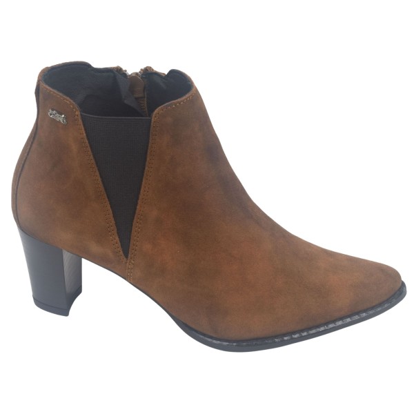 Bottines Daim Marron Cognac, Alvero, Geo Reino, femme petite pointure 32 33 34 35