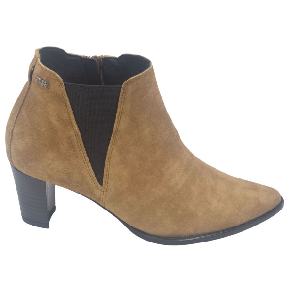 Bottines Daim Camel, Alvero, Geo Reino, femme petite pointure 32 33 34 35