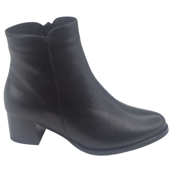 Bottines, Cuir Lisse Noir, 255445, Piesanto, femme petite pointure 33 34