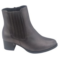Bottines Elastique, Cuir Lisse Métal Moka, 225447, Piesanto, petites tailles 33 34