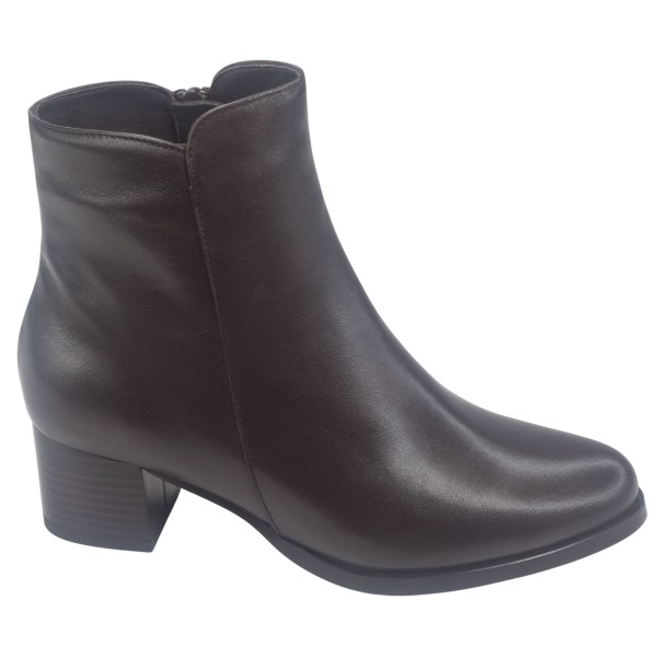 Bottines, Cuir Lisse Marron Foncé, 255445, Piesanto, petites tailles 33 34