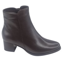 Bottines, Cuir Lisse Marron Foncé, 255445, Piesanto, petites tailles 33 34