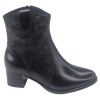 Bottines, Cuir Lisse Noir, 255486, Piesanto, petites tailles 33 34