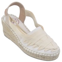 Espadrilles, Tissu Beige et Ecru, Tracy-CU, Toni Pons, petites pointures 33 34