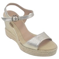 Sandales Compensées Agnes-P, Cuir Lisse Or, Toni Pons, petites tailles 33 34