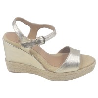 Sandales Compensées Agnes-P, Cuir Lisse Or, Toni Pons, petites tailles 33 34