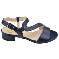 Sandales femme cuir bleu marine Ellen – vue de profil